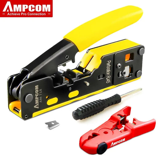 AMPCOM EZ-Type RJ45 Crimper with Wire Strip