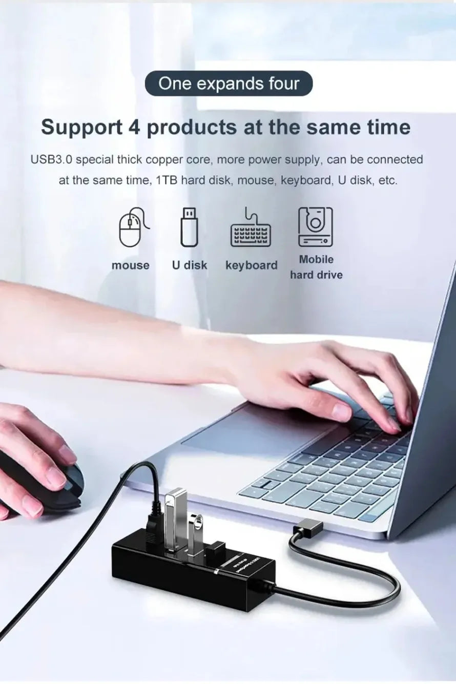 USB 3.0 Hub 4 Ports USB Hub High Speed