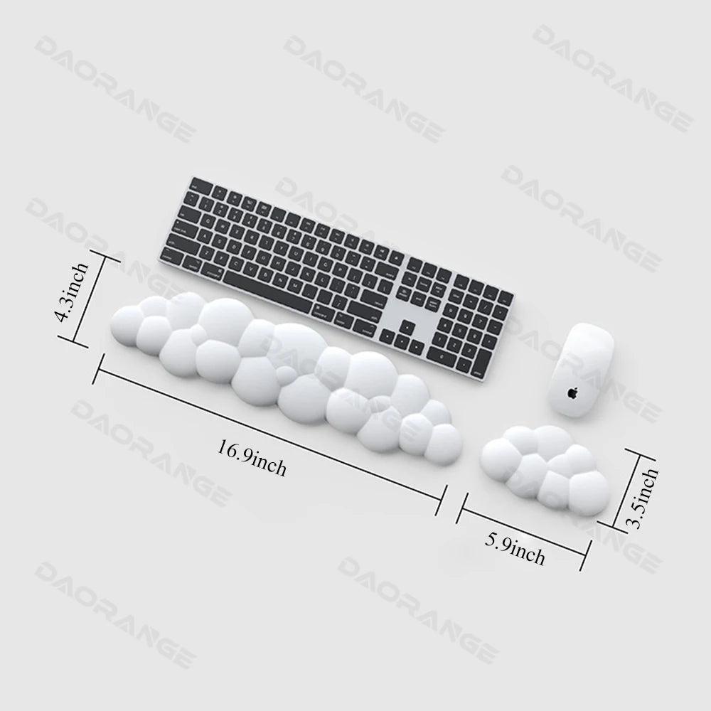 Soft Keyboard Wrist Rest Cloud Non-Slip Rubber