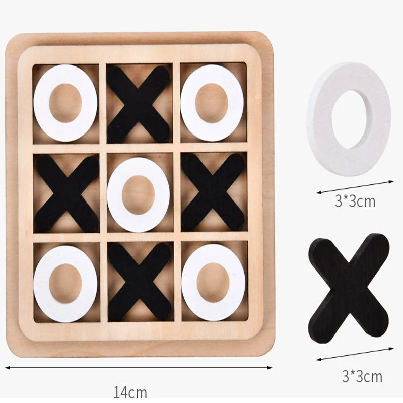 Montessori Chess Play Wooden Jigsaw Toy Game