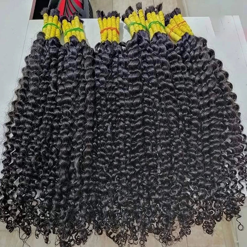 No Weft Human Hair Bundles  Kinky Curly