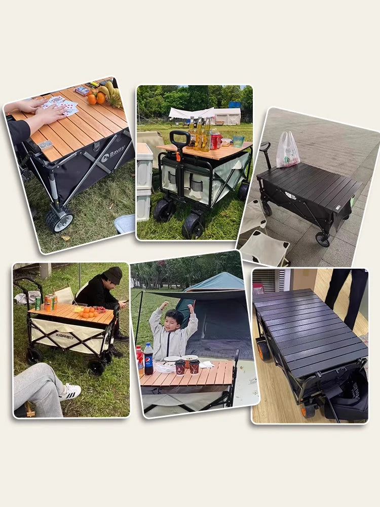 Trolley Folding Cart With Wheels Foldable Camping Carts