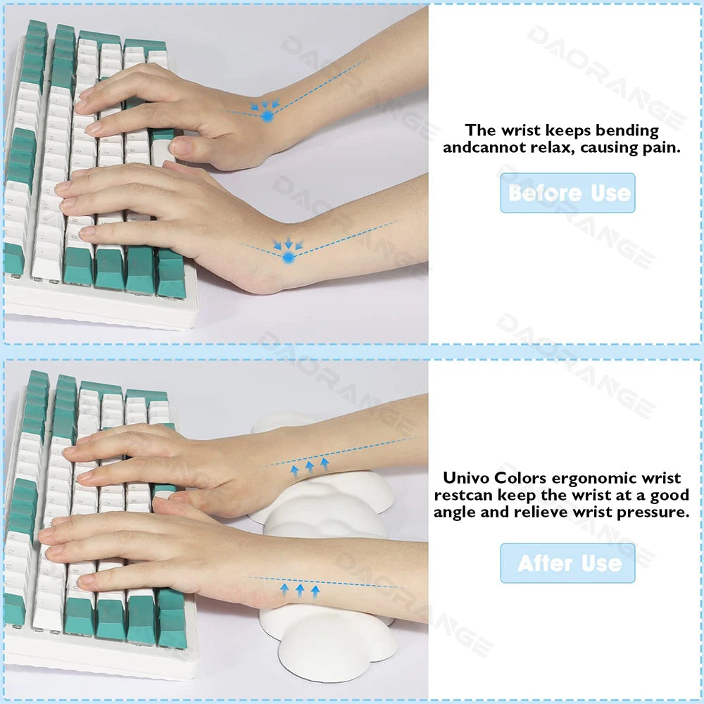 Soft Keyboard Wrist Rest Cloud Non-Slip Rubber