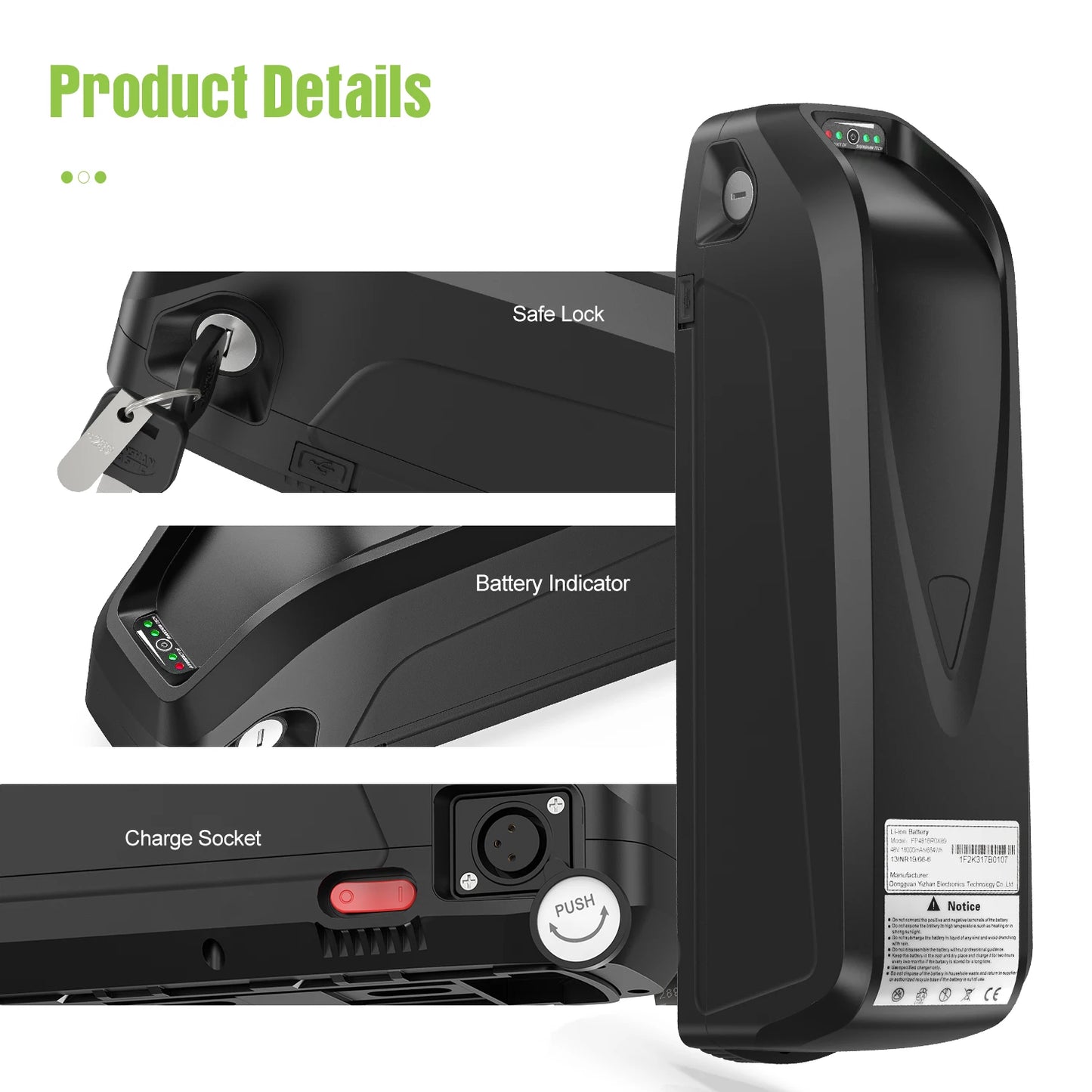 36V 48V 52V Hailong 30A BMS Electric Battery
