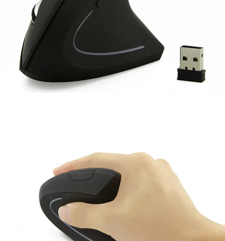 Vertical Ergonomic Portable Wired USB Wireless Mouse