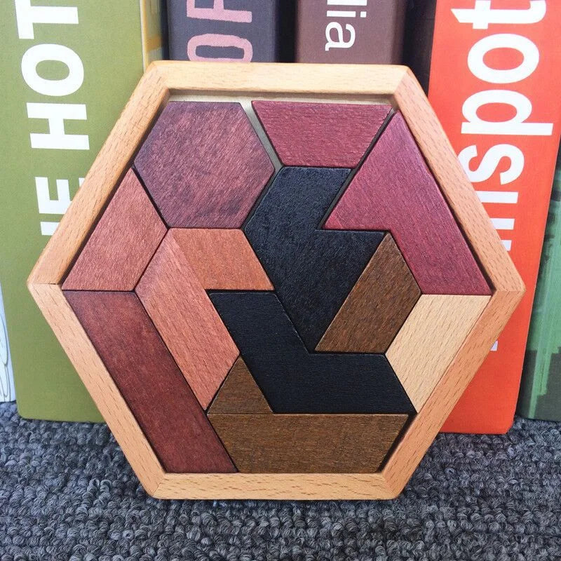 Hexagon Wooden Puzzle Grow the Intellect Toys
