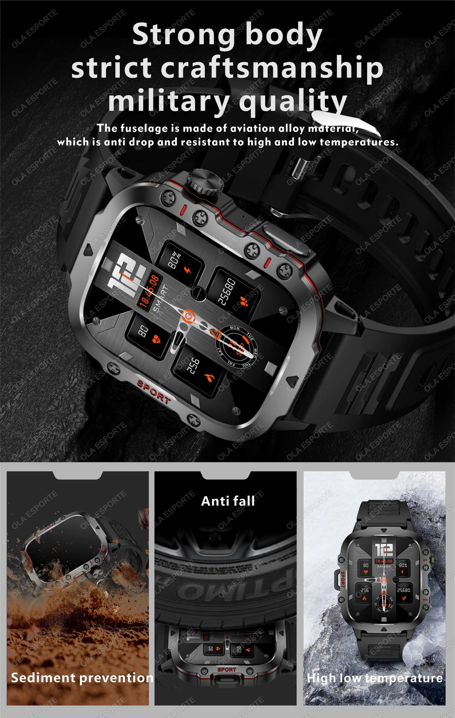 2025 New For Xiaomi Military Smart Watch Men IP68
