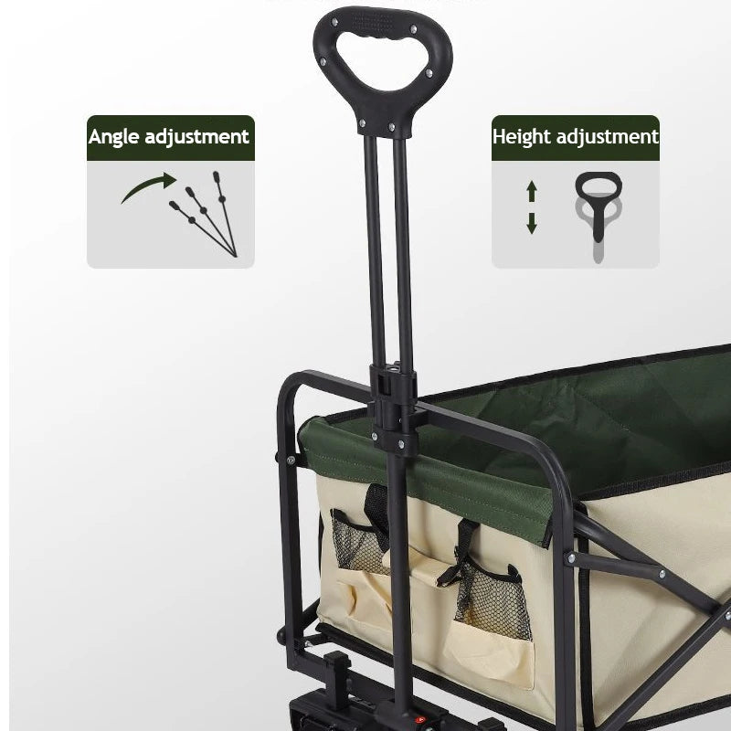 Trolley Folding Cart With Wheels Foldable Camping Carts