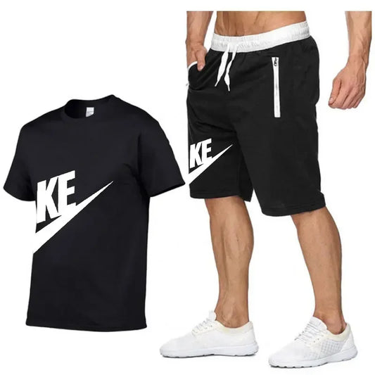2025 Summer men's printed round neck