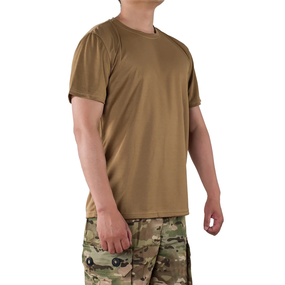 MEGE Men Tactical T Shirt Men's Quick Dry Workout Short Sleeve