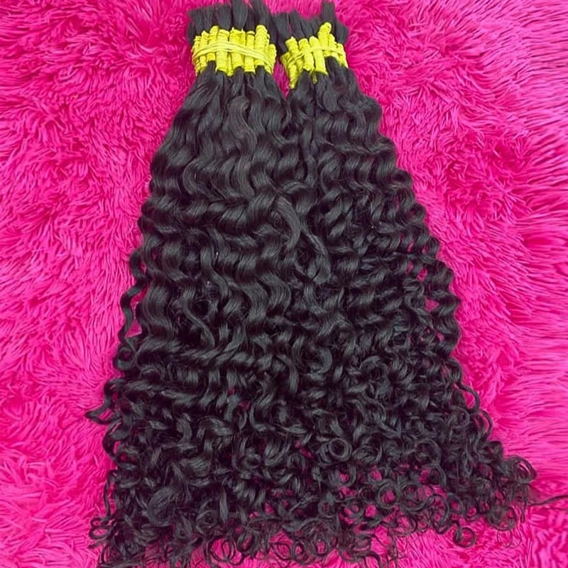No Weft Human Hair Bundles  Kinky Curly