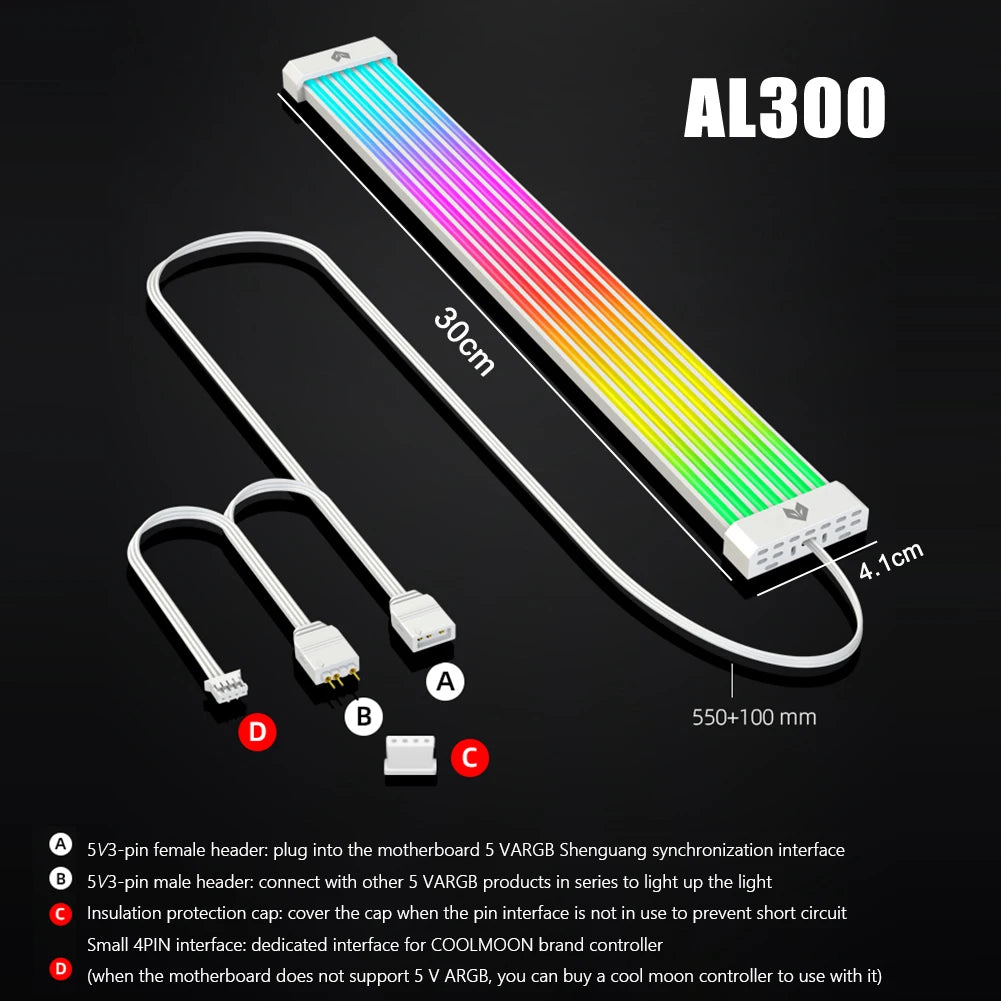 COOLMOON AOSOR ARGB  LED Light Strip for 24PIN Motherboard