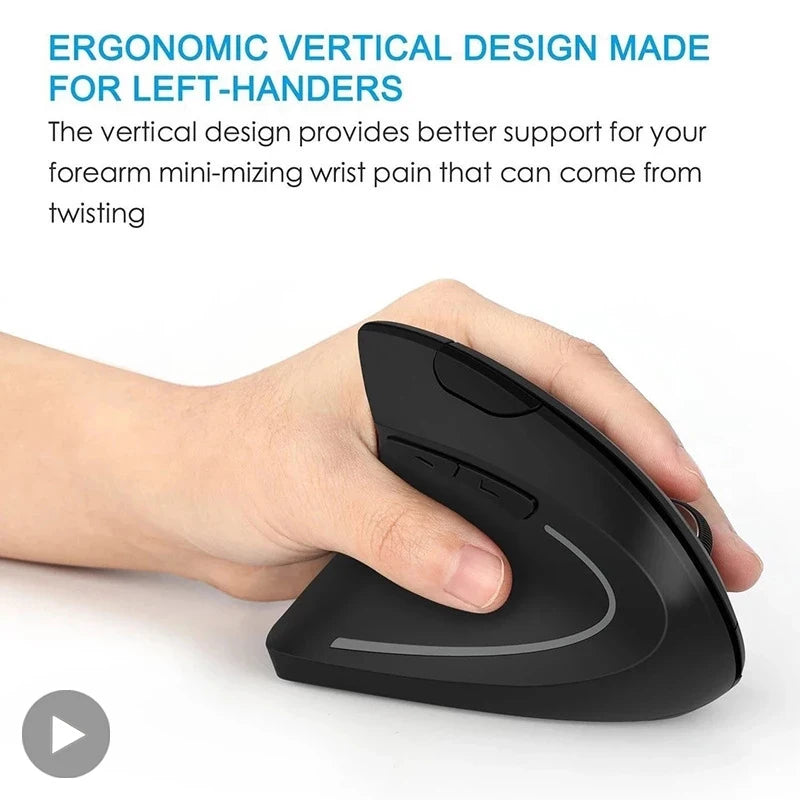 Vertical Ergonomic Portable Wired USB Wireless Mouse