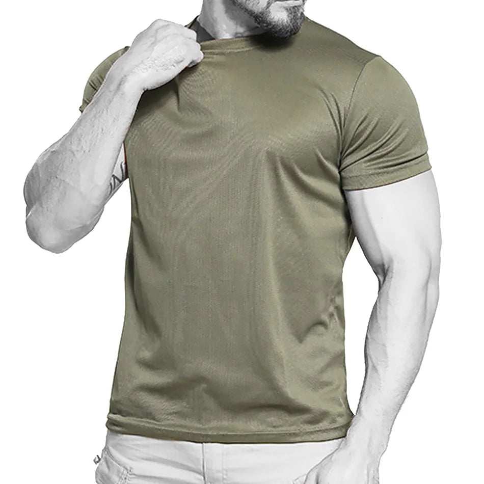 MEGE Men Tactical T Shirt Men's Quick Dry Workout Short Sleeve