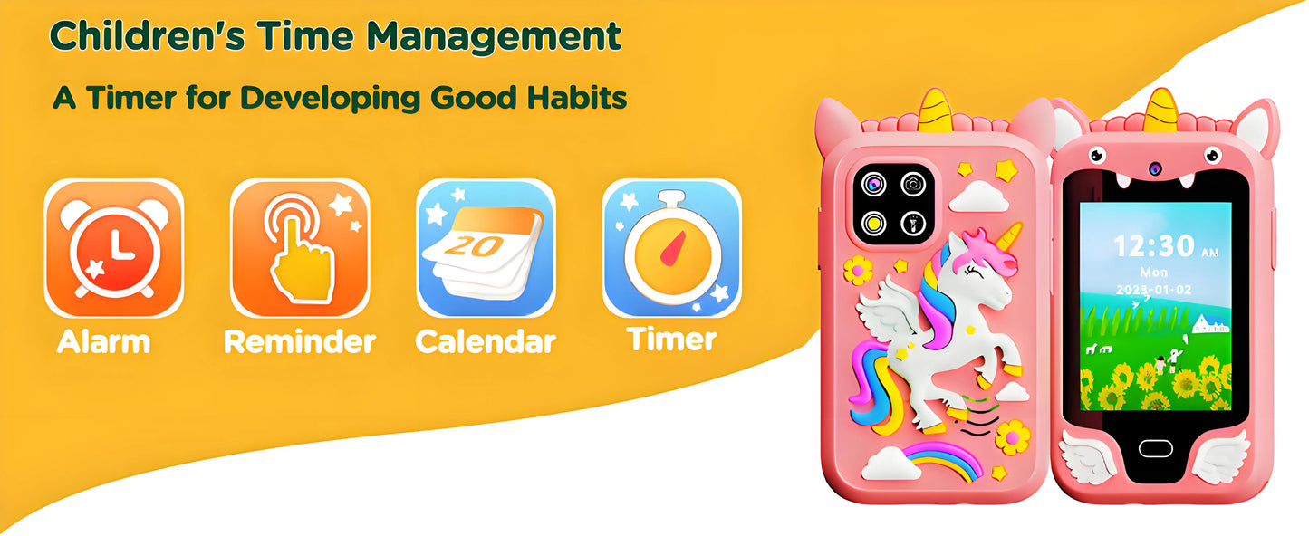 New Smart Phone Kids Toys Unicorn  20 Games Dual Camera Music