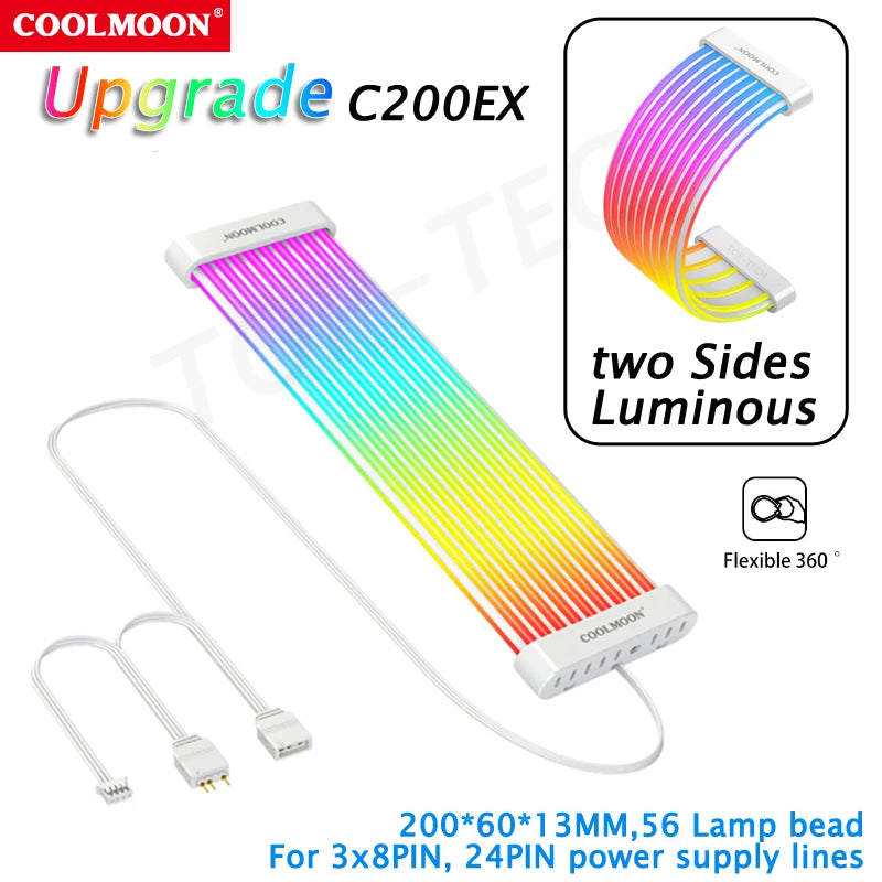 COOLMOON AOSOR ARGB  LED Light Strip for 24PIN Motherboard