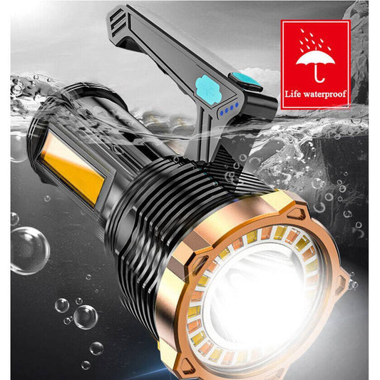 1200000lm LED Flashlight Super Bright Torch  USB Rechargeable